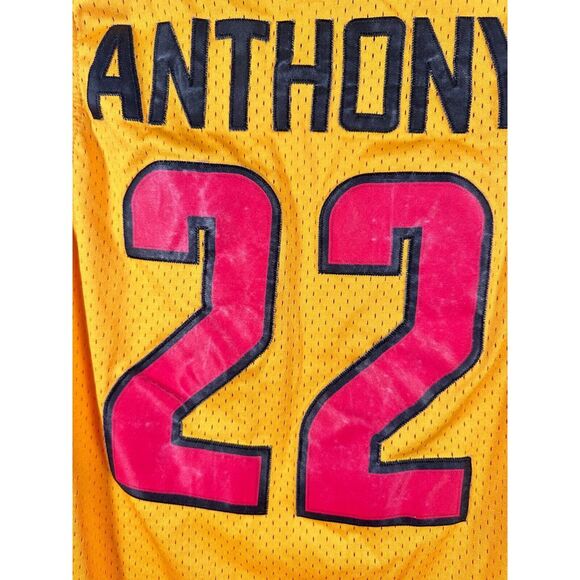 Jordan Mens Oak Hill High School Carmelo Anthony #22 Jersey Yellow Sz M 20x32 - Picture 10 of 12